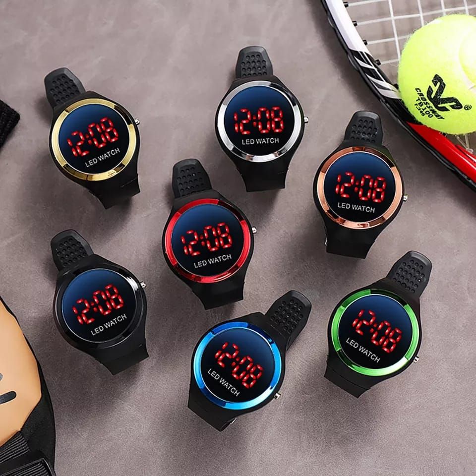 Digital LED Smart Round Shape Watch Round Colorful Ring LED Watch LED Digital Watch(Random color) View Gallery - Pakistan