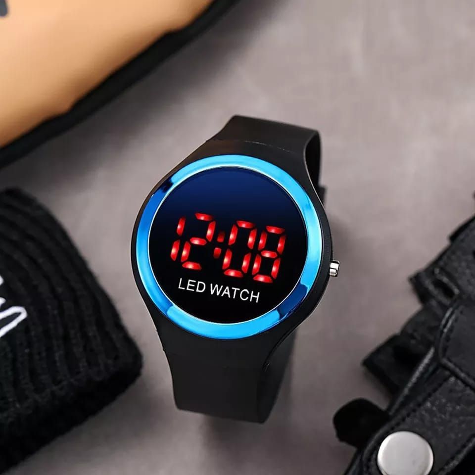 Digital LED Smart Round Shape Watch Round Colorful Ring LED Watch LED Digital Watch(Random color) View Gallery - Pakistan