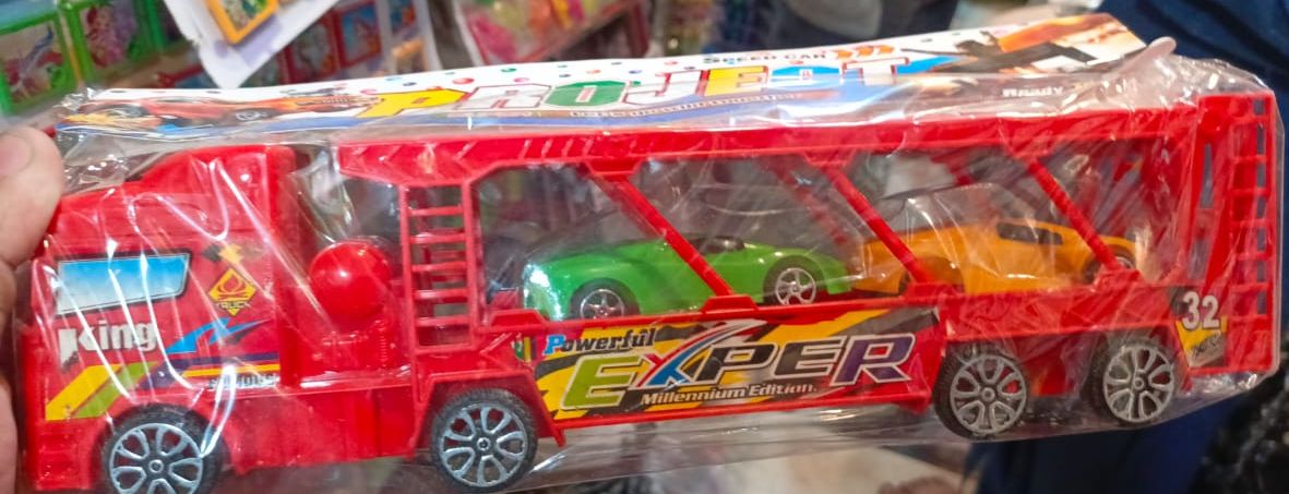 Car Carrier Long Toy Truck - Friction Powered Loader for Kids (random color) View Gallery - Pakistan