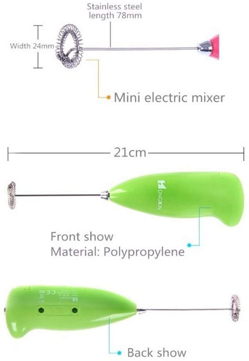 Electric Egg Beater Milk Drink Coffee Whisk Mixer Foamer Mini Handle Stirrer Practical Cooking Tool Kitchen Cell Operated (Mix/Random Color) View Gallery - Pakistan