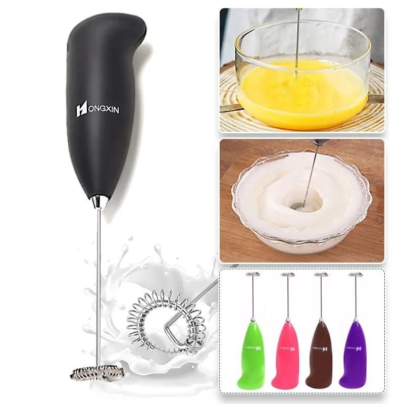 Electric Egg Beater Milk Drink Coffee Whisk Mixer Foamer Mini Handle Stirrer Practical Cooking Tool Kitchen Cell Operated (Mix/Random Color) View Gallery - Pakistan