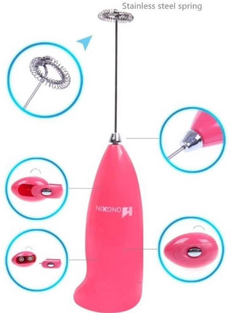 Electric Egg Beater Milk Drink Coffee Whisk Mixer Foamer Mini Handle Stirrer Practical Cooking Tool Kitchen Cell Operated (Mix/Random Color) View Gallery - Pakistan