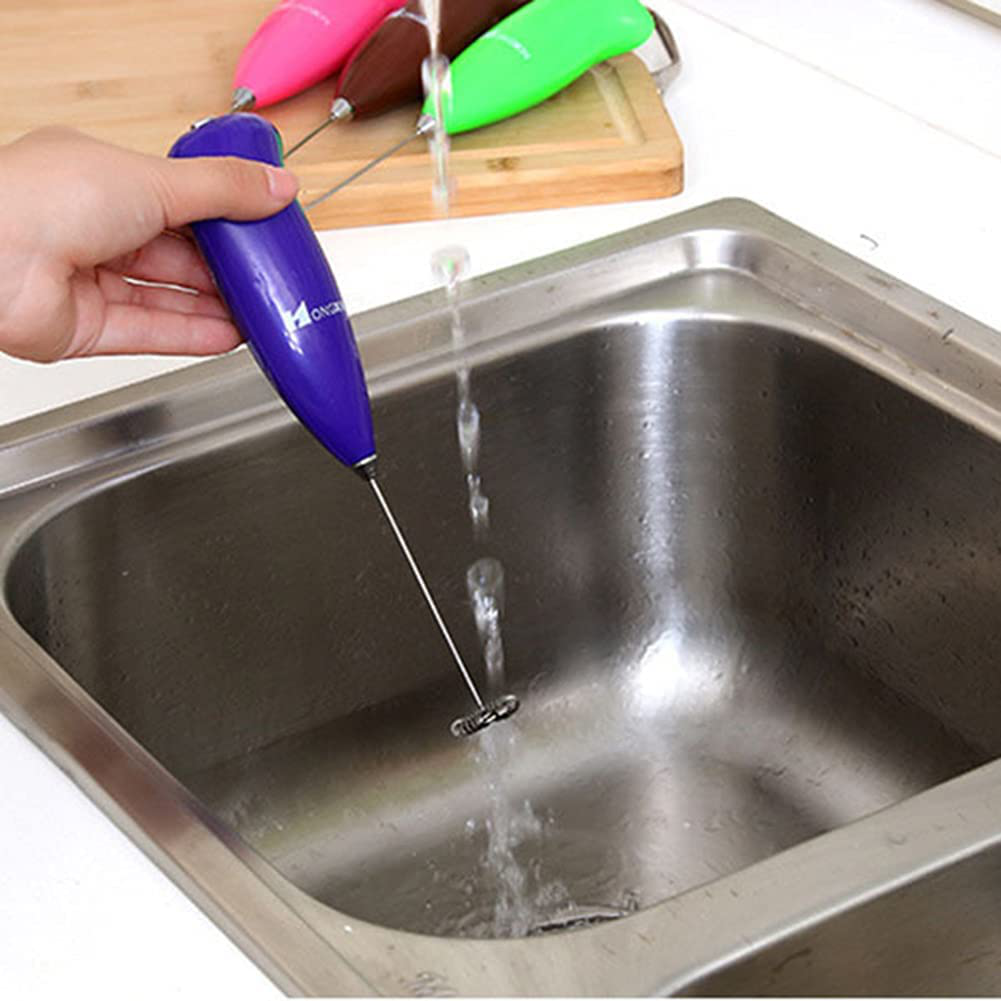 Electric Egg Beater Milk Drink Coffee Whisk Mixer Foamer Mini Handle Stirrer Practical Cooking Tool Kitchen Cell Operated (Mix/Random Color) View Gallery - Pakistan