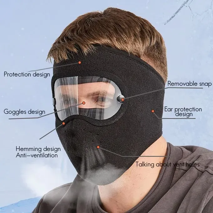 Windproof Anti Dust Full Face Masks Cycling Ski Breathable Masks Eye HD Anti Fog Goggles Hood Cover Winter Warm Hat Caps View Gallery - Pakistan
