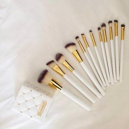 Cosmetics Elegance Brush Set- Studded Elegance White View Gallery - Pakistan