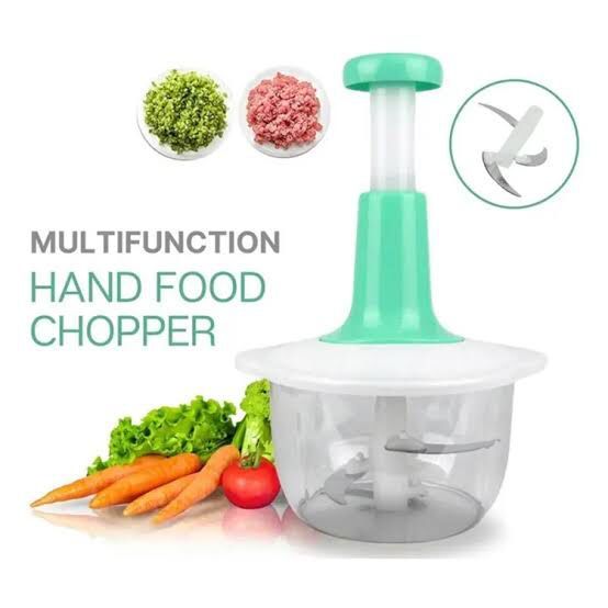 Manual Hand Push Chopper | Multi-functional Vegetable Meat Grinder, Grater, Chopper - 1.5 Liter (Random Color) View Gallery - Pakistan