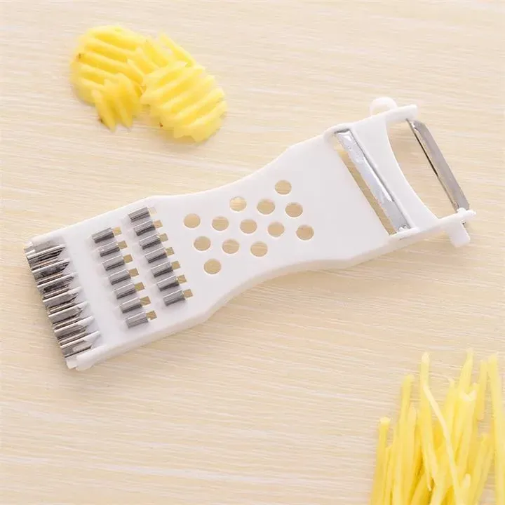 Multipurpose Vegetable Fruit Cutter Metal Scraper Fruit Grater Potato Carrot Cucumber Slicer Garlic Slicer Apple Kitchen Accessories Cooking Tool Cutter(random color)