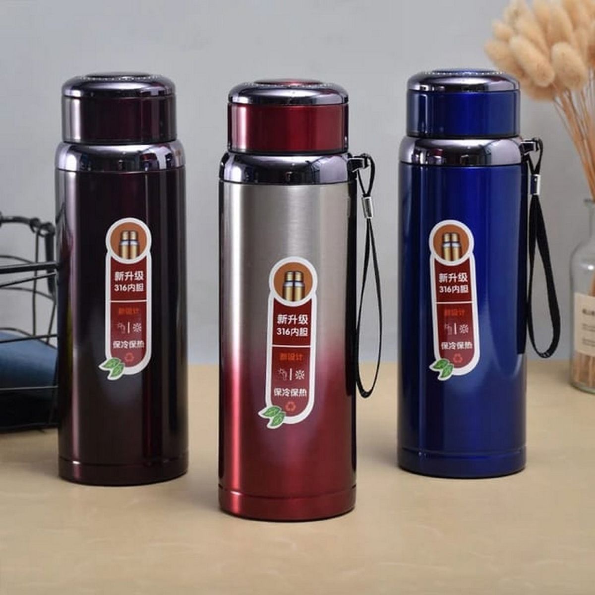 Stainless Steel Vacuum Thermos Flask Bottle 800ml  (Random Colors)