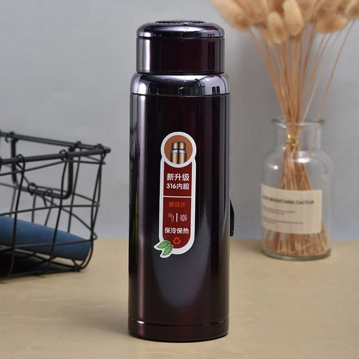 Stainless Steel Vacuum Thermos Flask Bottle 800ml  (Random Colors) View Gallery - Pakistan