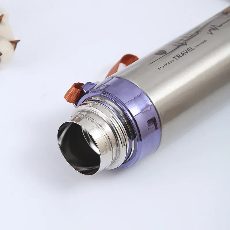 Sports Vacuum Flask 750ML Stainless Steel Water Bottle (random color) View Gallery - Pakistan