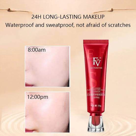 Red Diamond FV Foundation, Oil Absorb   Liquid Foundation | Best Tube Foundation 30g View Gallery - Pakistan
