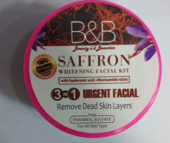 B and B Saffron Whitening Facial Kit 3 in 1 - Urgent Facial &amp;amp; Dead Skin Removal