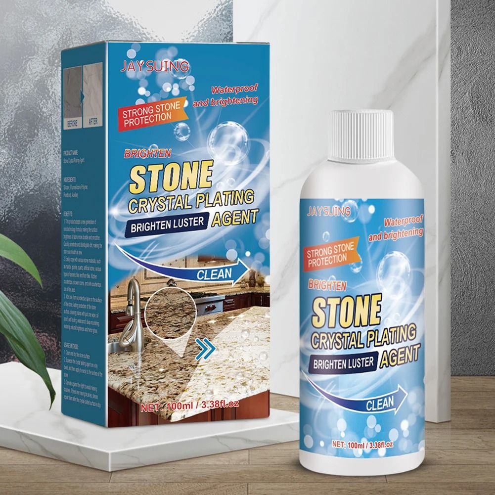 Stone Crystal Plating Agent Stonework Polishing And Coating Agent Marble Tile Anti-Corrosion Incremental Crystal Stone Stain Remover With Box 100ml
