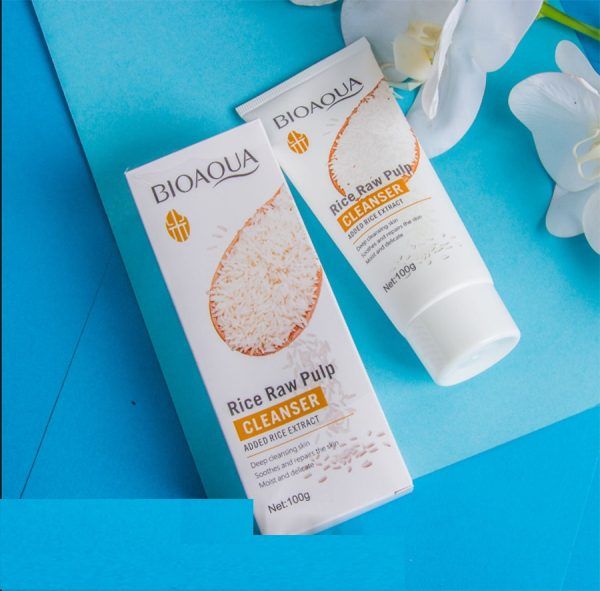 BIOAQUA Rice Raw Pulp Skin Whitening Product - Facial Cleanser (100g) View Gallery - Pakistan