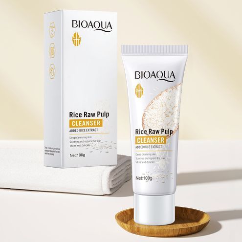 BIOAQUA Rice Raw Pulp Skin Whitening Product - Facial Cleanser (100g) View Gallery - Pakistan
