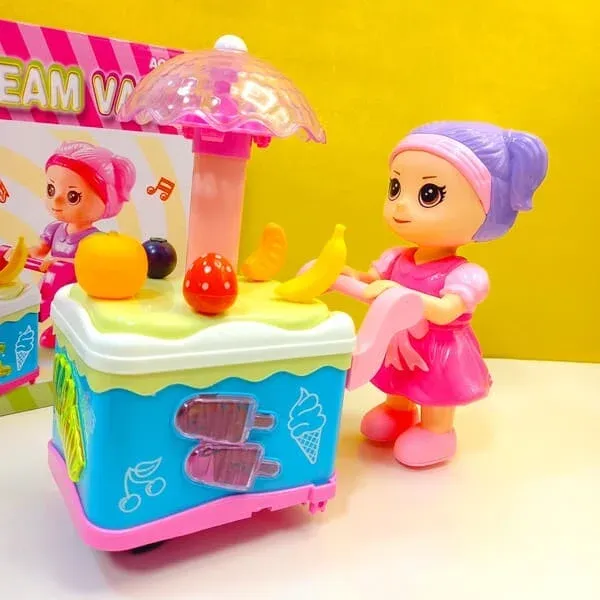 Cute Doll Ice Cream Cart With Music &amp; Lights View Gallery - Pakistan