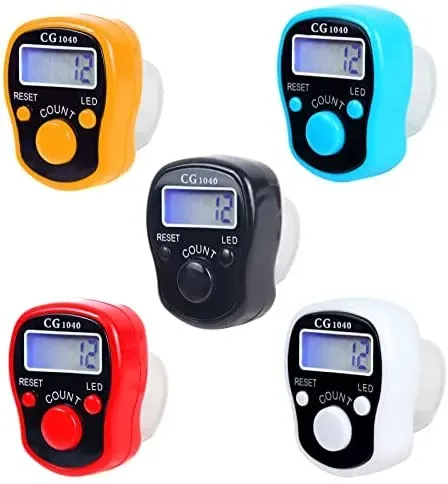 Finger Counter, Digital Tasbeeh, Digital Hand Tally Counter with LED Light (Random Color) View Gallery - Pakistan