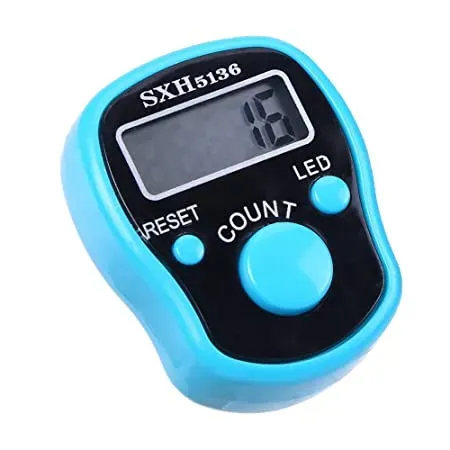 Finger Counter, Digital Tasbeeh, Digital Hand Tally Counter with LED Light (Random Color) View Gallery - Pakistan