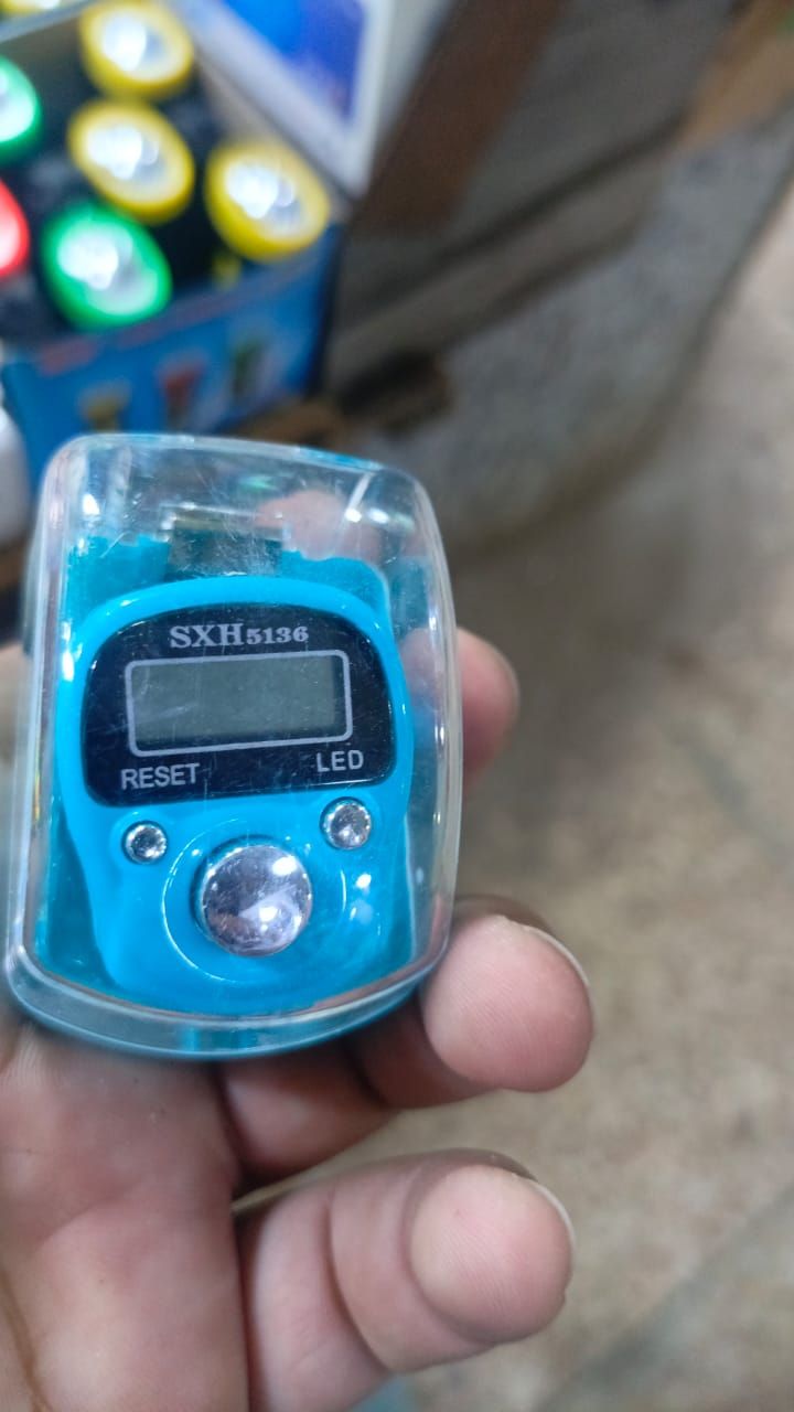Finger Counter, Digital Tasbeeh, Digital Hand Tally Counter with LED Light (Random Color) View Gallery - Pakistan