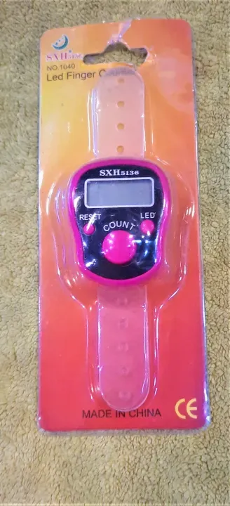 SXH Original Finger Counter with LED - Counts ( Tasbeeh / Digital Clicker ) (Random Color) View Gallery - Pakistan