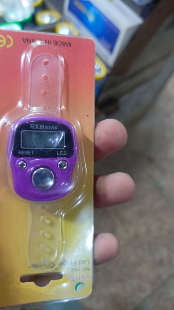 SXH Original Finger Counter with LED - Counts ( Tasbeeh / Digital Clicker ) (Random Color) View Gallery - Pakistan