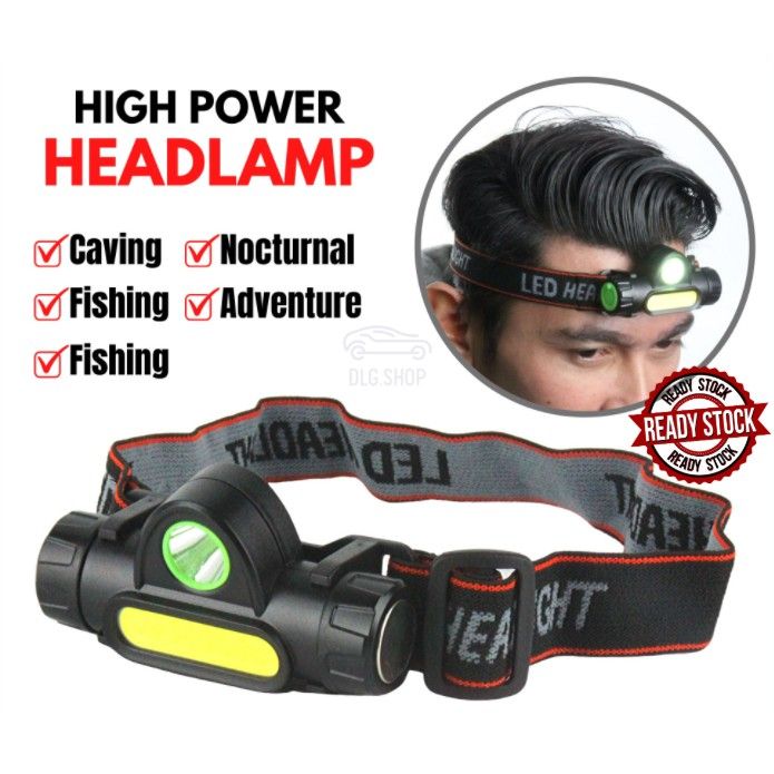 Rechargeable Ip65 Waterproof Headlight With COB Flashlight View Gallery - Pakistan