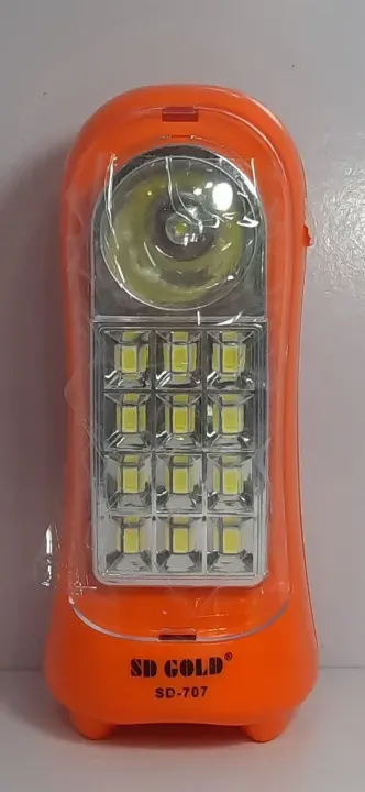SD 707 flashlight rechargeable emergency light (RAndom Color) View Gallery - Pakistan