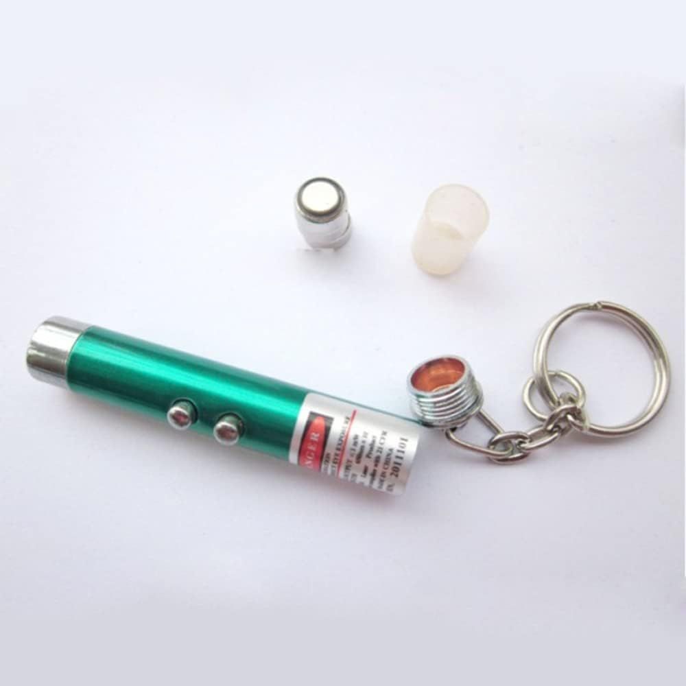 (1 pcs ) Laser LED Light with Key Chain | Mulituse Laser Pointer (random color) View Gallery - Pakistan