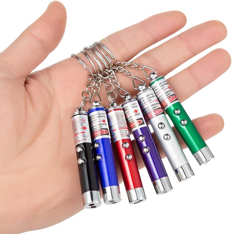 (1 pcs ) Laser LED Light with Key Chain | Mulituse Laser Pointer (random color) View Gallery - Pakistan