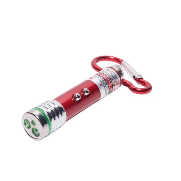 (1 pcs ) Laser LED Light with Key Chain | Mulituse Laser Pointer (random color) View Gallery - Pakistan