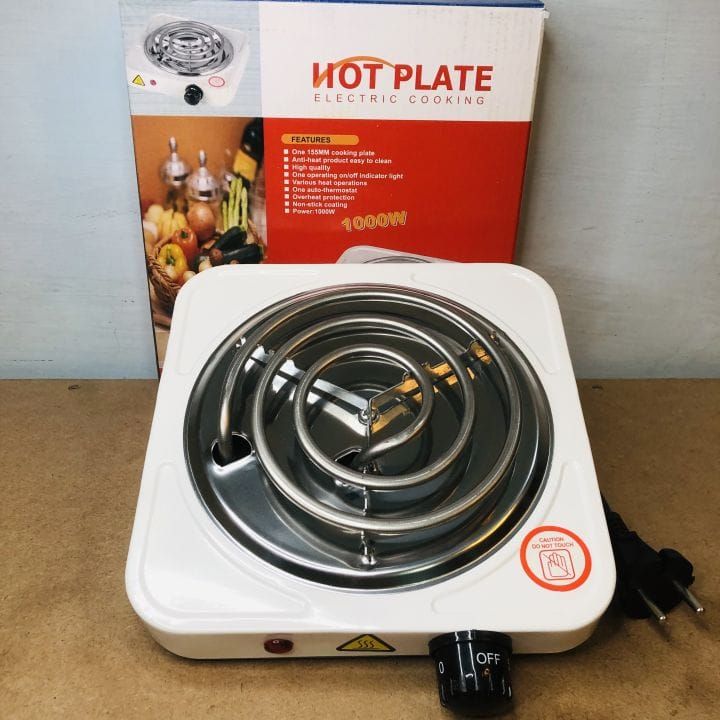 HOT PLATE ELECTRIC SINGLE BURNER  Stove for cooking,  Easy to clean (random color ) View Gallery - Pakistan
