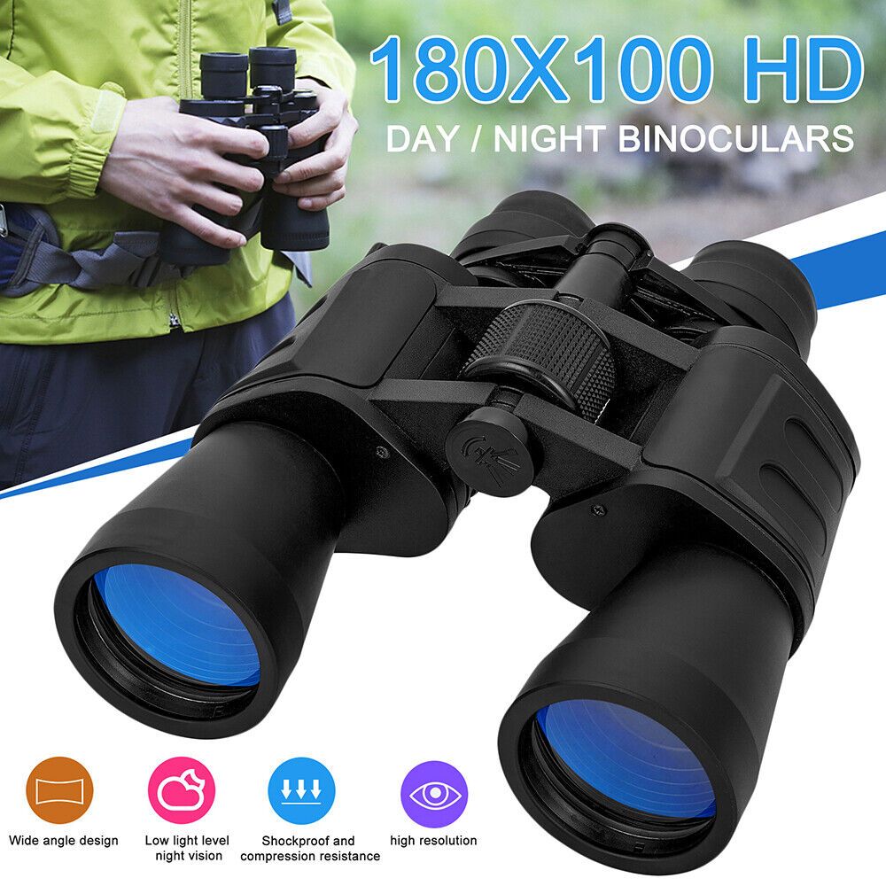 100x180 High Power Auto Focus Binoculars BAK4 Hunting Monoculars Night Vision (Random Color) View Gallery - Pakistan