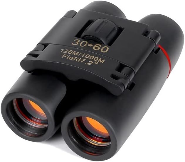 30x60 Compact Folding Binoculars, Folding Telescope With Clean Cloth and Carry Case for Kids, Adults, Outdoor, Travel, Birding, Birdwatching, Hiking, Sightseeing View Gallery - Pakistan