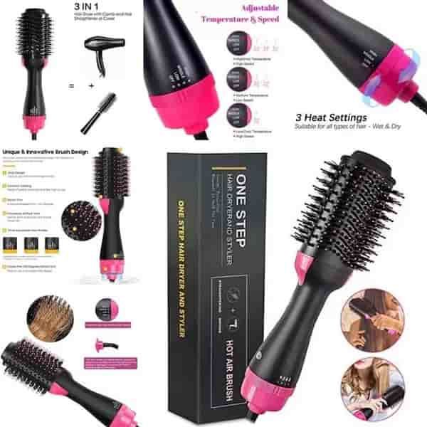 One Step 3 in 1 Hair Dryer and Volumizer / Hot Air Brush - Comb For Drying, Straightening, and Curling View Gallery - Pakistan