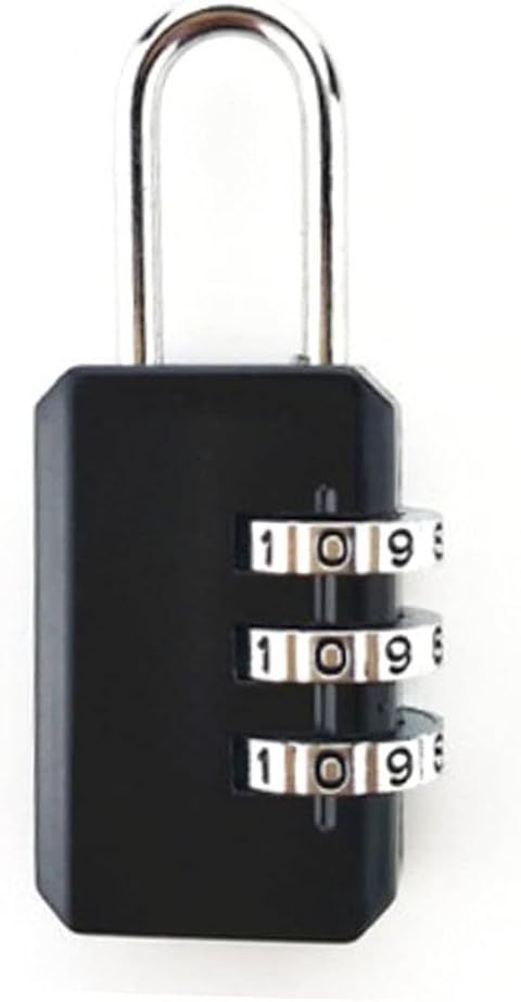 Greatangle-UK 3 Digit Code Combination Padlock For Luggage Combination Number Lock Padlock For Zipper Bag Suitcase Drawer Durable Locks black View Gallery - Pakistan