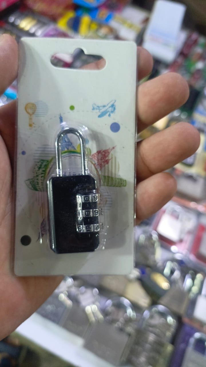 Greatangle-UK 3 Digit Code Combination Padlock For Luggage Combination Number Lock Padlock For Zipper Bag Suitcase Drawer Durable Locks black View Gallery - Pakistan