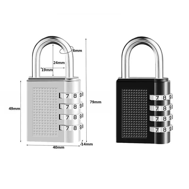 4 Dial Digit Combination Padlock Heavy Duty Weatherproof Code Resettable Changeable Lock Outdoor Use For Door Cabinet Safely 400g View Gallery - Pakistan