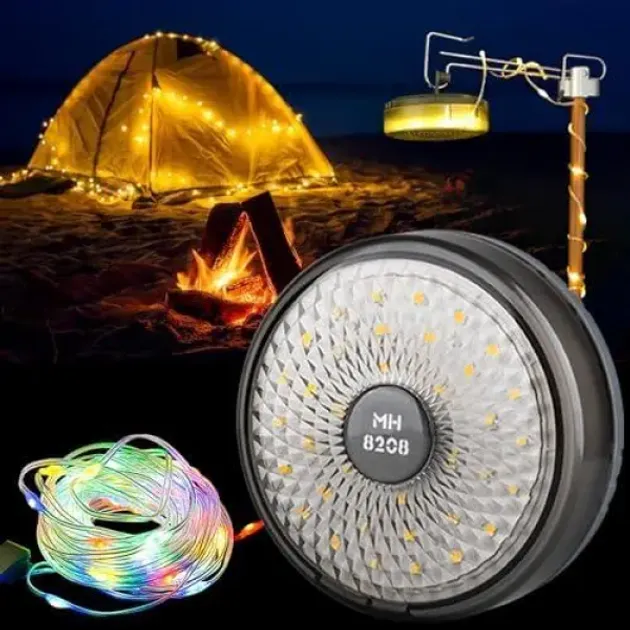 Hanging lantern with garland, camping atmospheric garland, rechargeable LED garland 9 m View Gallery - Pakistan