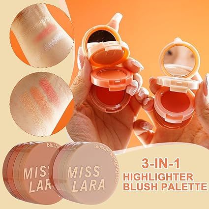 3 In 1 Matte Highlighter Blush Palette Pearly Blusher Shimmer Brighten Silkworm Eyeshadow Face Contour Powder Makeup Palette View Gallery - Pakistan