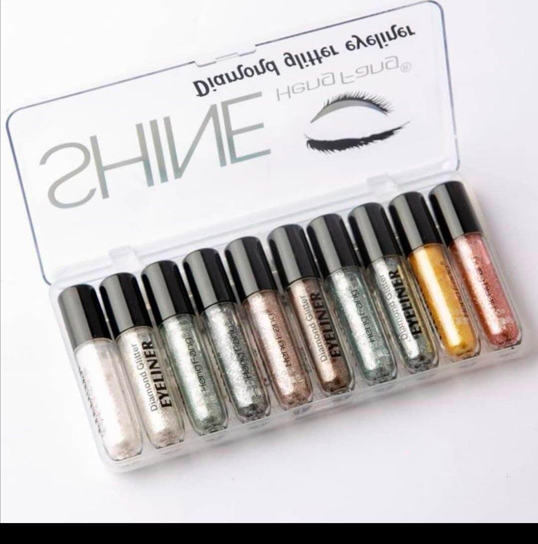 (Pack Of 10) Heng Fang Shine Diamond Glitter Eyeshadow View Gallery - Pakistan