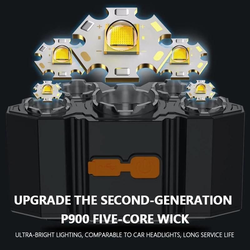 5 LED Headlamp Rechargeable Powerful Head Lamp with Built-in Battery Outdoor Camping Headlight Head Flashlight Head Light View Gallery - Pakistan