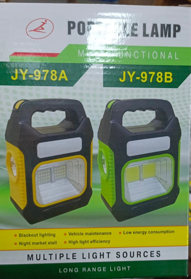 JY-978A Solar portable lamp multi functional for outdoor Hiking long Range light(random color) View Gallery - Pakistan