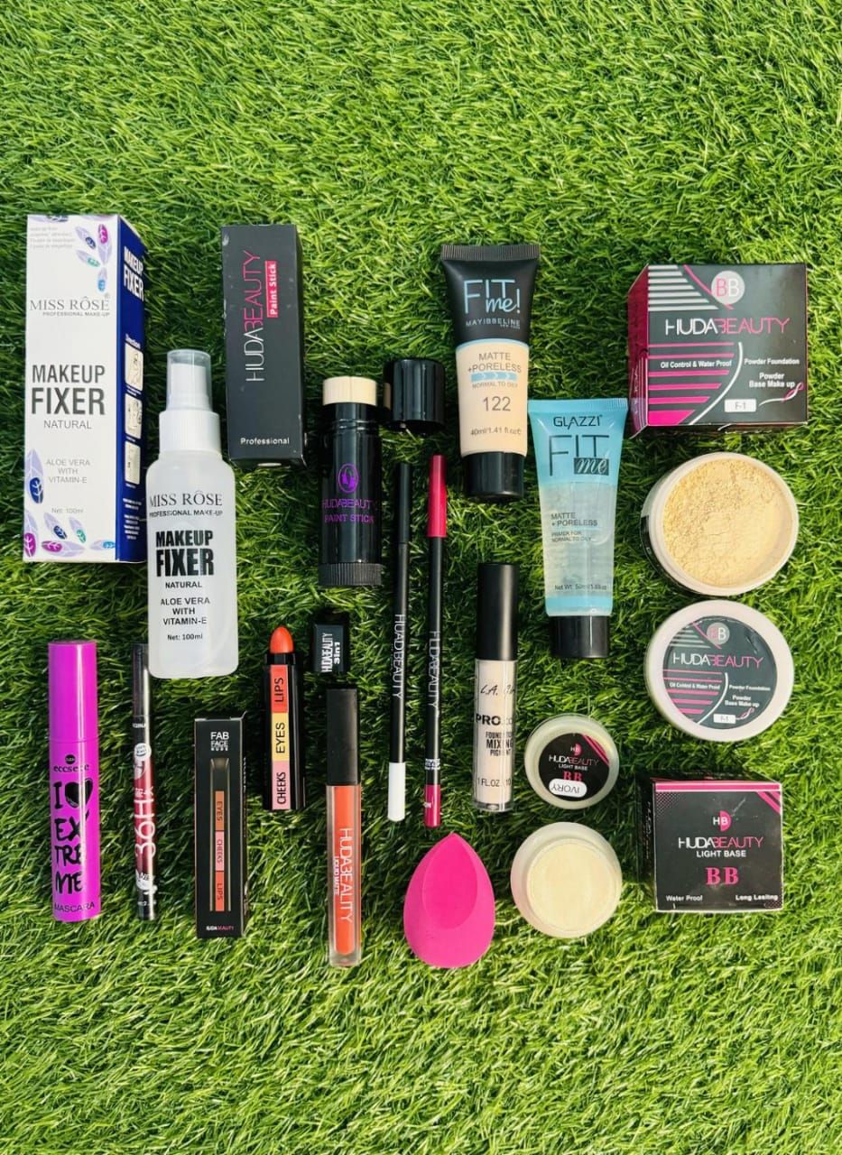 14 in 1 Makeup Deal ,Makeup Fixer,Foundation ,Beauty Blender and many more View Gallery - Pakistan