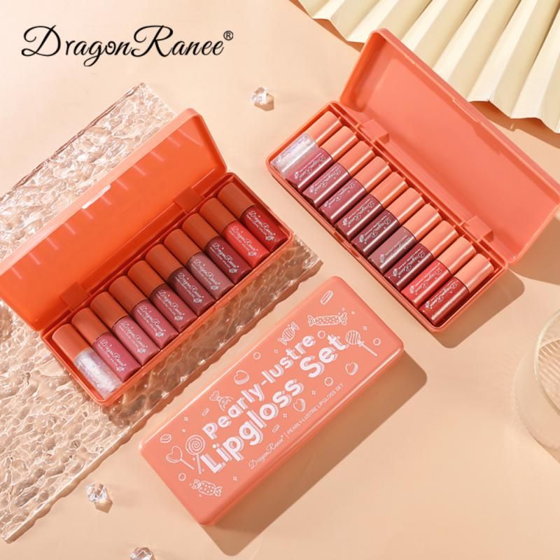 Dragon Ranee 10 Pieces Velvet Matte Pink Lipstick Set Sexy Long Lasting Makeup Waterproof Lip Gloss for Girls DR23 View Gallery - Pakistan