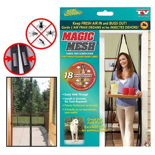 Magic Mesh Deluxe- Hands Free Magnetic Screen Door, Mesh Curtain Keeps Bugs Out View Gallery - Pakistan