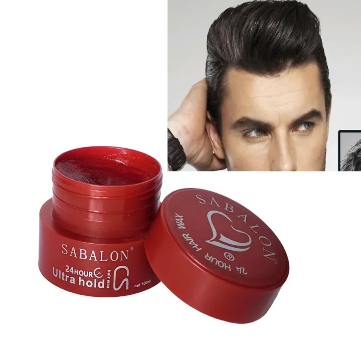 SABALON Hair Wax 24 Hour Professional Styling System , Hair Styling Wax For Ultra hold Sculpting 100ml Red View Gallery - Pakistan