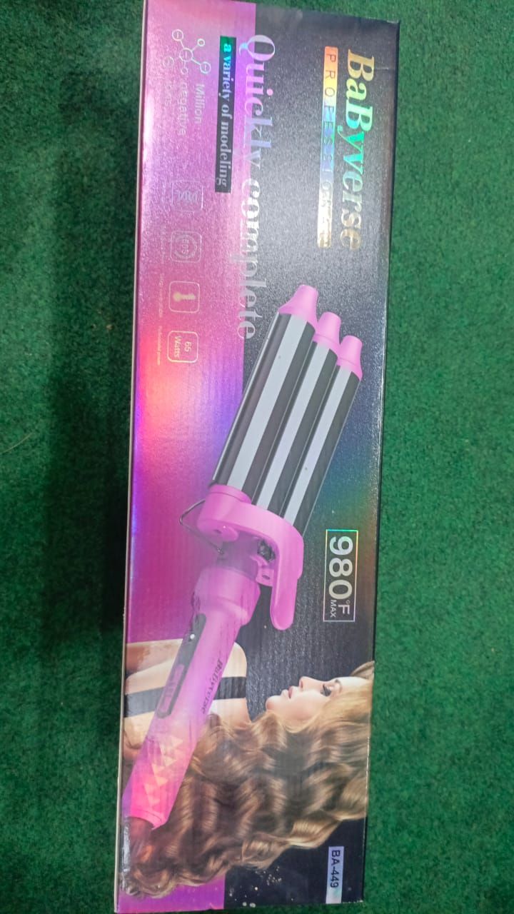 Babyverse Professional Couture Hair Pro 3 Ceramic Wave Styler- Beach Waves for Women (Random Color) View Gallery - Pakistan