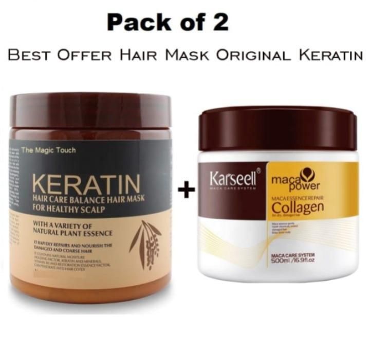 (Pack of 2) Keratin &amp;amp; Collagen Hair Mask Deal