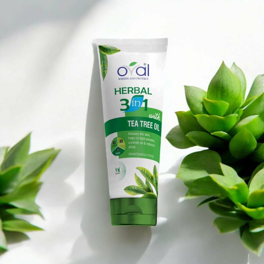 OVAL 3 in 1 Tea Tree Herbal tube  ( 150 ml)