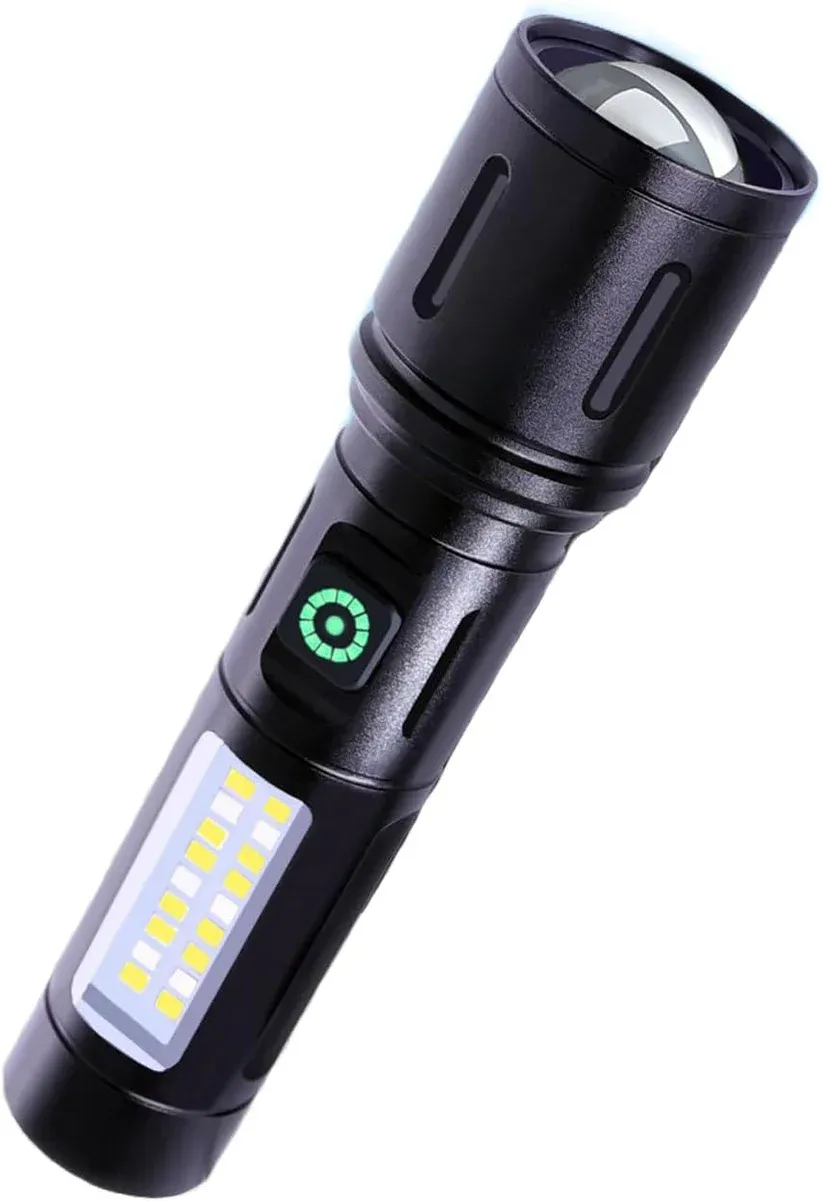 Rechargeable White Laser Super Battery Aluminum LED Flashlight, Body  Tactical,Long Battery Zoomable, Light